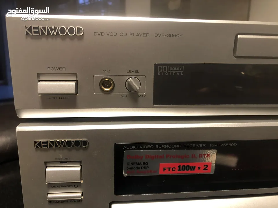 رسيفر مسرح منزلي Kenwood جديد مع DVD و ريموته 6 سماعات