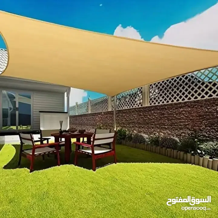 الشادر الاصلي الثقيل مع حدايد وحبال على الزوايا لزيادة القوة والمتانة وزن ثقيل 3.8 كيلو