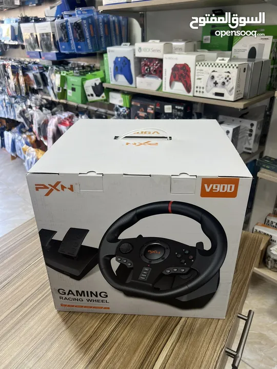 ستيرنج جيمنج لاجهزة ps3 + ps4 +pc +xbox جير عادي واتوماتيك PXN racing wheel