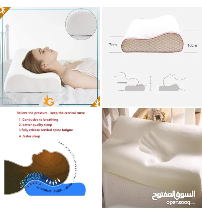 مخدة فوم طبيه وساده الفوم كامل فوم الاصلي مخده نوم مع وجه مخدات مع كفر