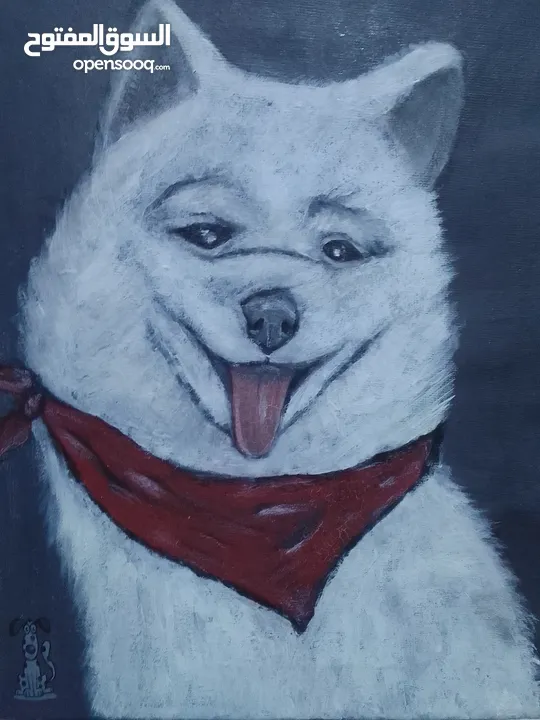 لوحات فنيه رسم ريشه اكراليك للبيع