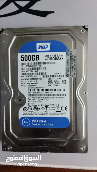 متوفر هارد دسك hddعدد 2 250gb 500gb بسعر 55واصل امكانية تنزيل ويندوز