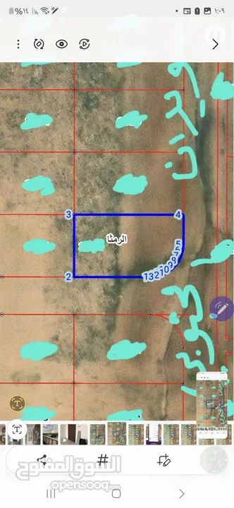 سويدان الجنوبي مساحة القطعه 1242 م2 على كيرف شارع 16 م وشارع 12م واجهة جنوبيه غربيه صخريه قرب الخدما