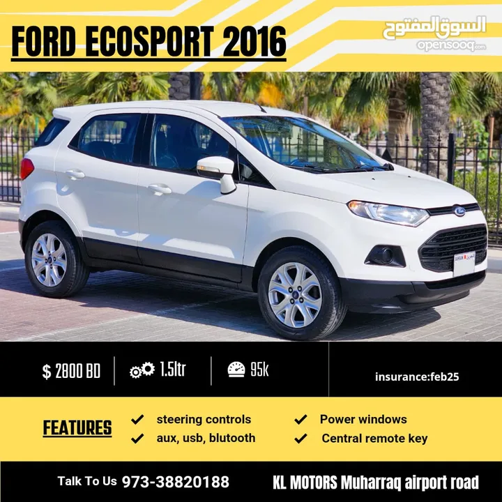 ford ecosport 2016 mini suv family used