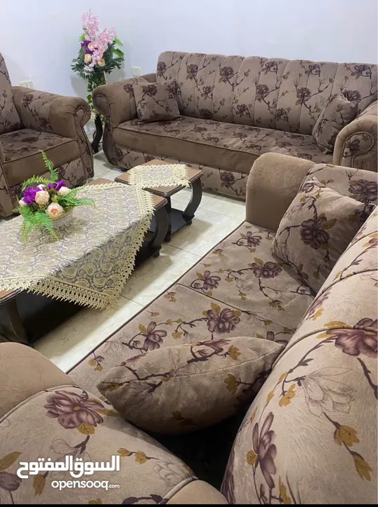 طقم كنب 7 مقاعد مع طولات
