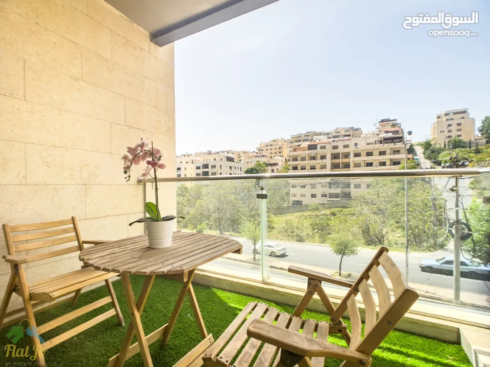 Brand New Furnished two bedroom apartment in Abdoun with Balcony شقة مفروشة غرفتين في عبدون جديدة