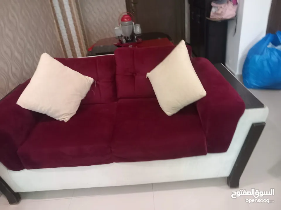 طقم كنب 7مقاعد  خشب لاتيه وزان مع بعض