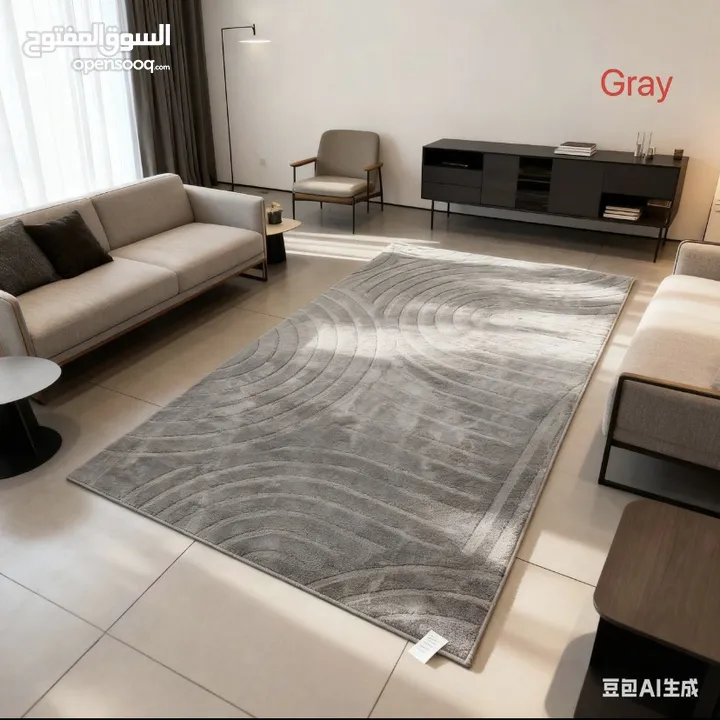 سجاد شتوي حفر فرو الأرنب  ثقيل غير قابل للانزلاق  فخامة ناعمة بتكمّل شتاءك