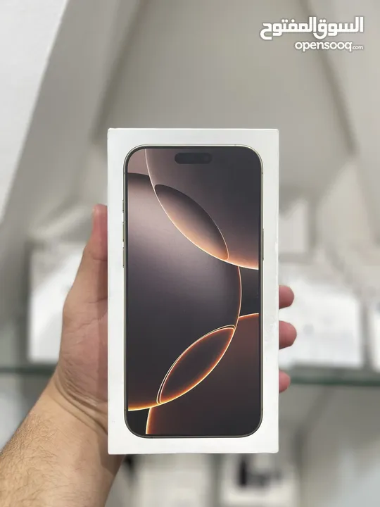 ‏iPhone 16 pro max 1 Tera   ‏1024 GB     ‏NEW NO AVTIVE  جديد بالكرتونة كفالة سنة من شركة ابل