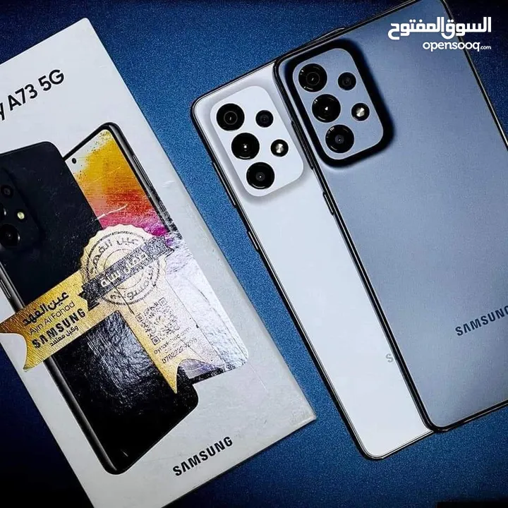 مستعمل اخو الجديد Samsung A73 5G رام 16 جيجا 256 أغراضة والكرتونه الأصلية متوفر توصيل