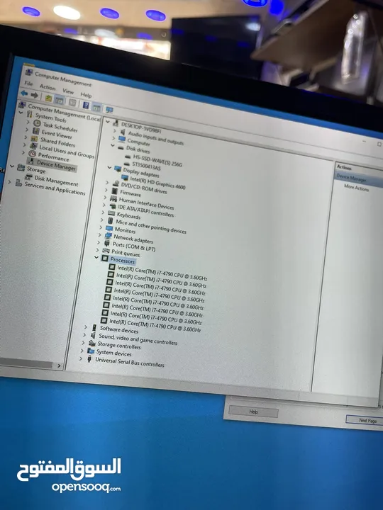 كمبيوتر لينوفو موصفات عاليه مع شاشة كبيره 22 انش Core i7 كامل مكمل