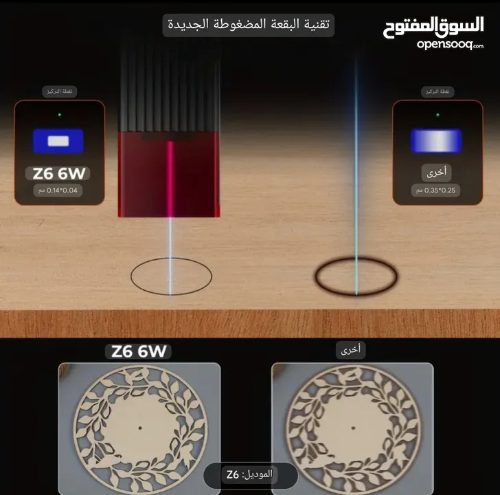 ماكينة قص ونقش ليزر 6W للخشب، جلد، قماش، اكريليك –Laser Engraving Machine CNC