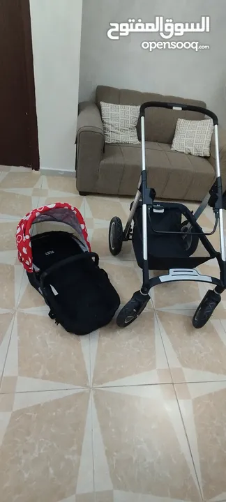 عربايه اطفال شبه جديده للبيع بسبب السفر