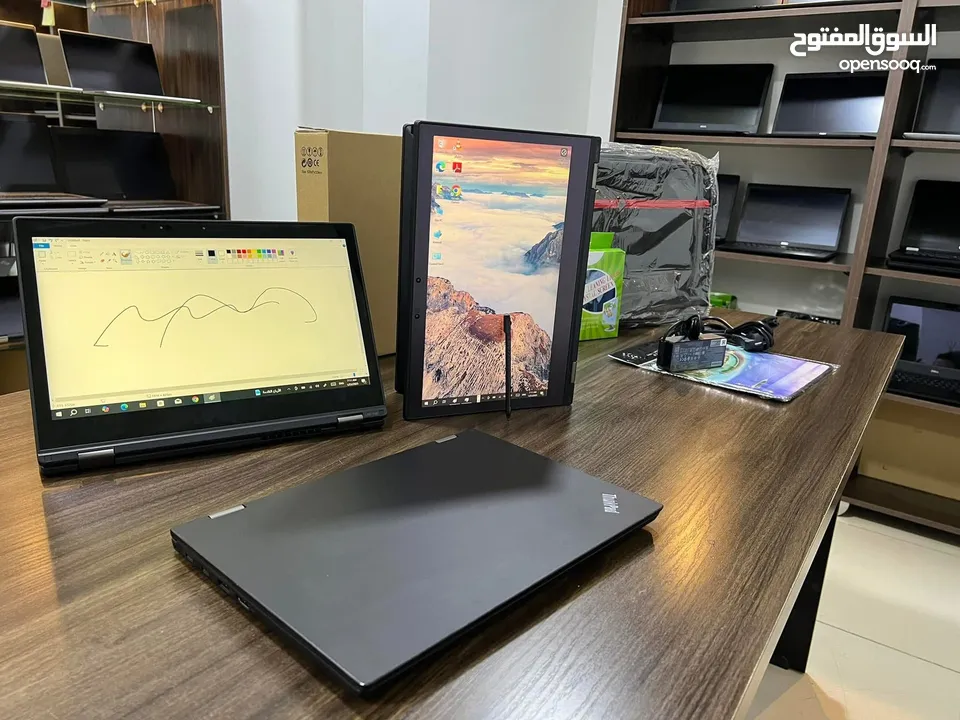 لينوفو يوغا مواصفات مميزة thinkpad  Core i5-8th - Ram 16 - SSD 512  بحالة الجديد وسعر حرق بالكرتونة