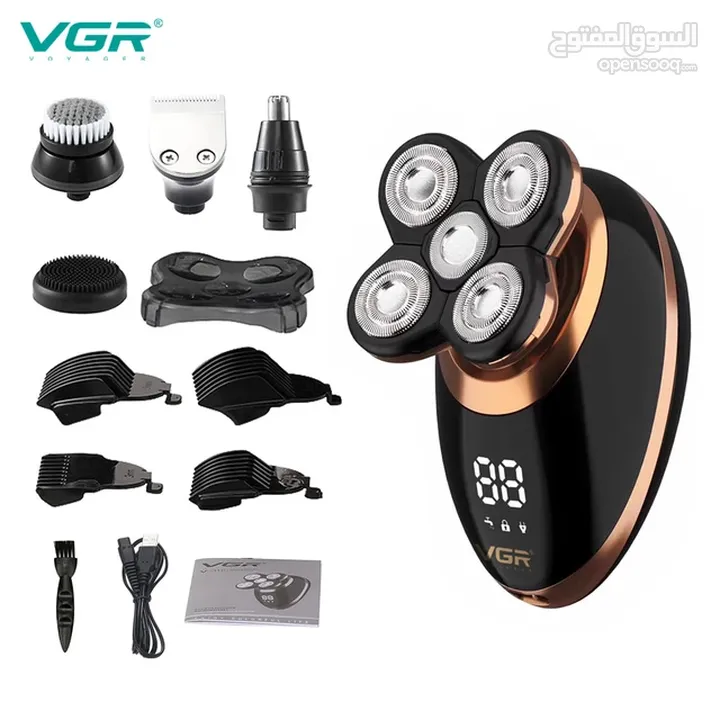 ماكينة  حلاقة 5 في 1 ضد الماء مزودة بشاشة VGR V-316 حلاقه ماكنه الحلاقة شعر الراس حلاقة اللحيه