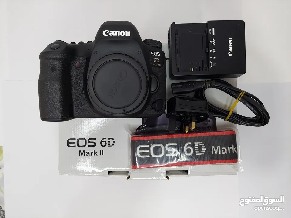 للبيع كاميرا canon 6d mark 2 -عداد الشتر (15k) فقط.  -الكاميرا وكالة نظيفة جدا استخدام شخصي فقط