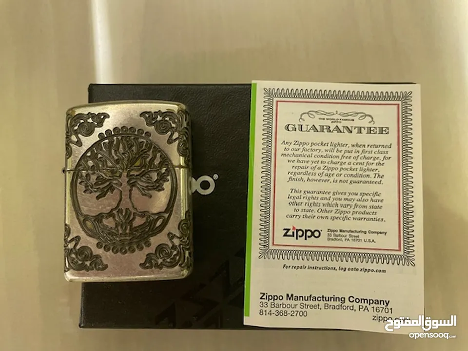 Zippo Lighter - Armor Tree of Life Antique Silver