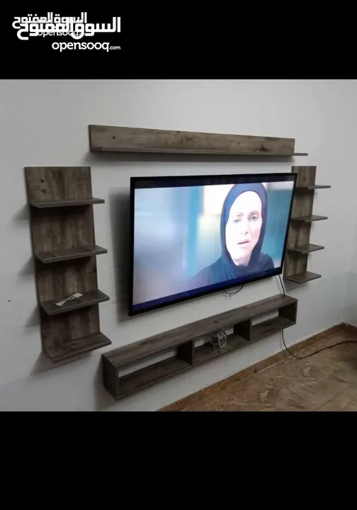 رف شاشة التلفزيون خشب لامنيت مميز