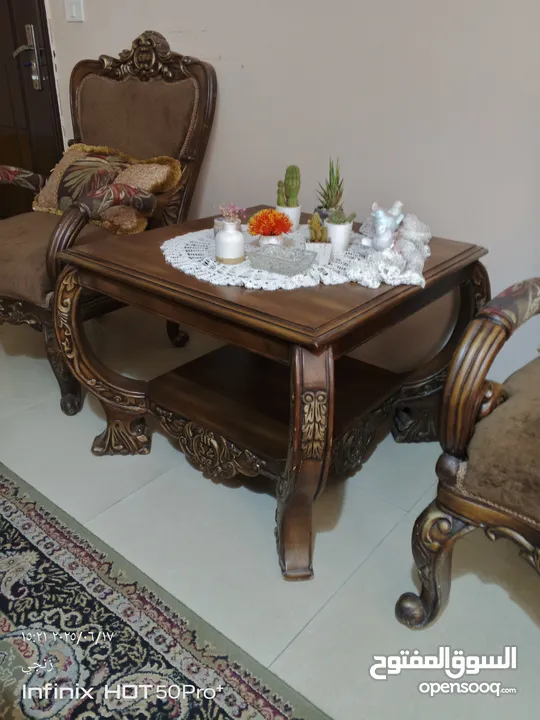 طقم كنب خشب زان