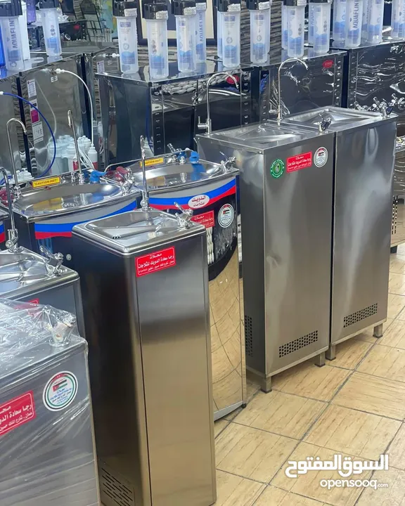 مبرد ماء عامودي ستانلس ستيل 304مع فلتر RO