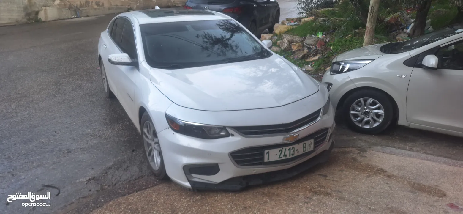 شيفروليت ماليبو موديل 2017 ترخيص وتامين شامل لشهر 6/2026 للبيع بسعر 65000 شيكل