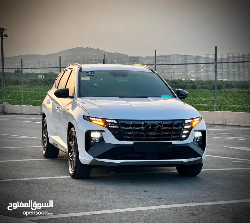 هونداي توسان  N-LINE  فل بدون فتحة  2x4 ///240Hp بنزين + كهرباء  2022/ ( Haybrid) 1600cc