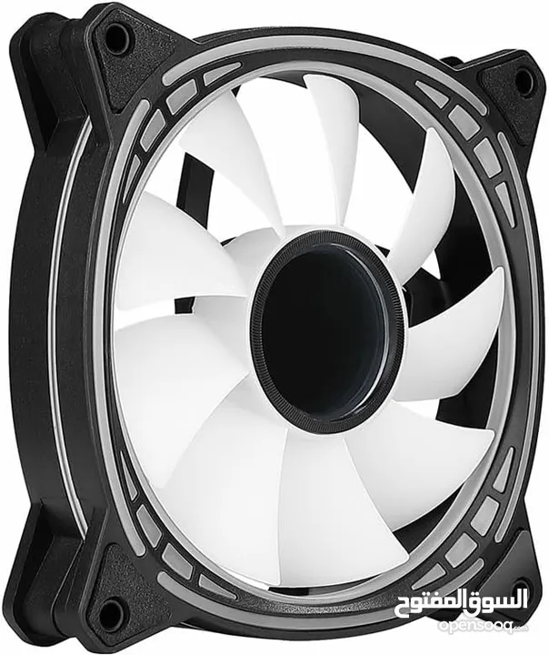 Huntkey GX120 ARGB Arctic Circle PC Gaming Fan 120mm 1200RPM مروحة تبريد مع اضاءة