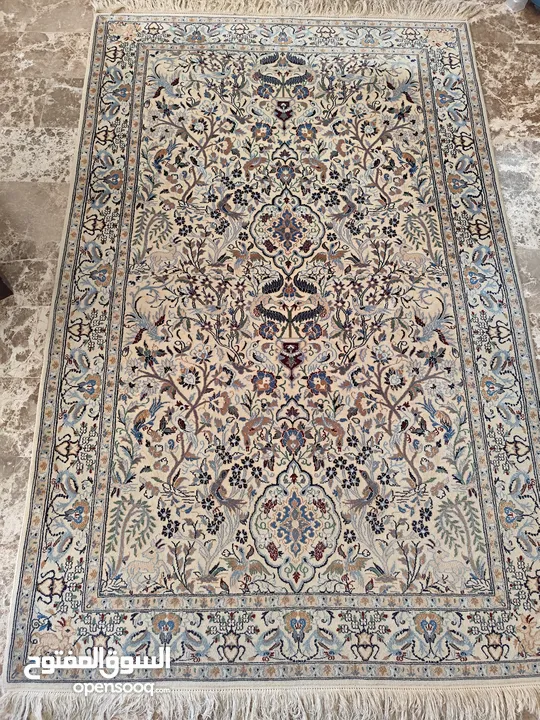 سجاد حرير يدوي إيراني مستعمل للبيع