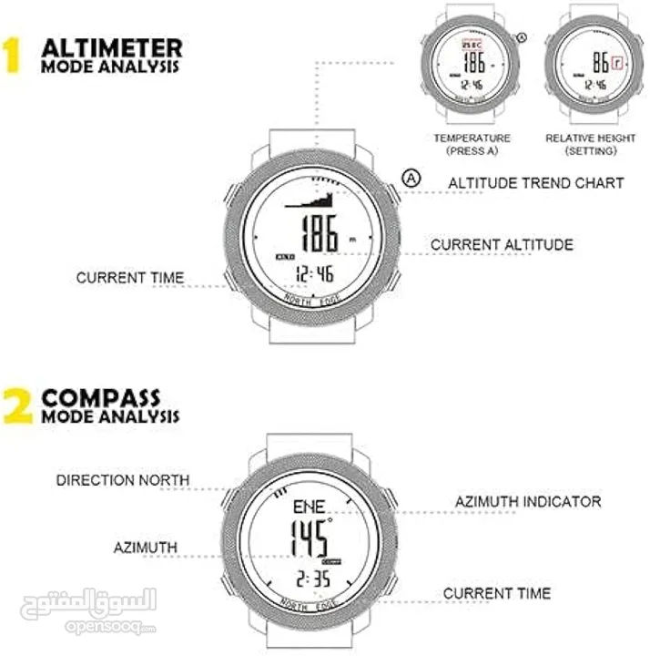 ساعة رياضية north edge watch بمواصفات رائعة