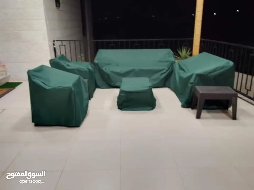 تفصيل اغطية و كفرات لاطقم الرتان والمراجيح الايطالي و عش البلبل والاثاث الخارجي من الشتاء والمطر