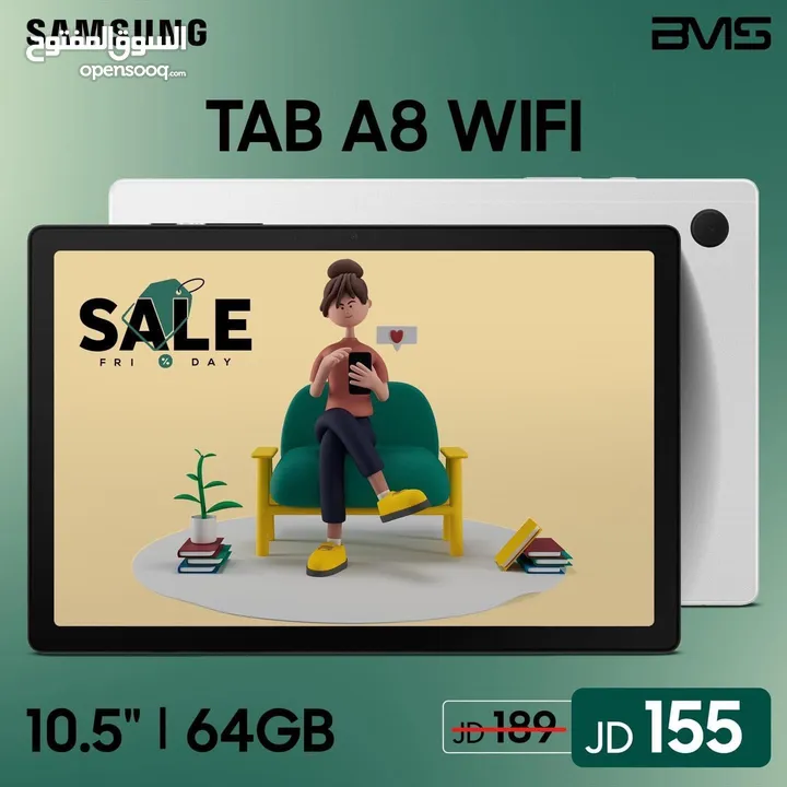 جديد كفالة سنة Tab Galaxy A8 wifi 64GB لدى سبيد سيل ستور
