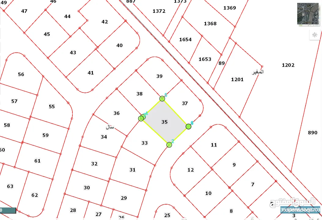 ثلاث ارضي سكنيه -سال -اربد