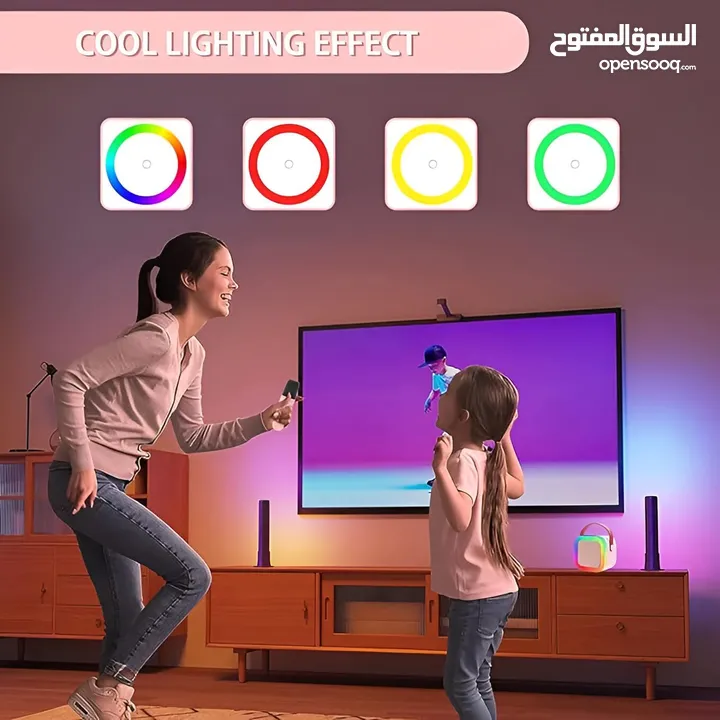 سماعة شحن صغيرة متنقل مع مايك عدد 1 نظام كاروكي للاطفال Karaoke Machine for Kids Adults K12