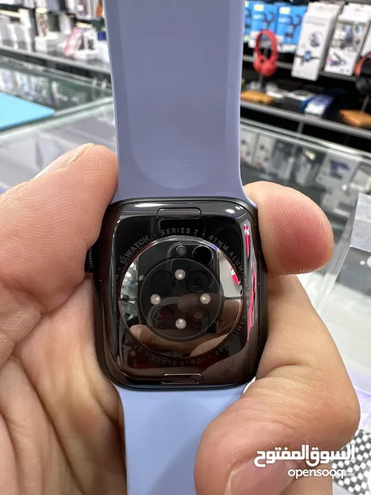 Used apple watch series 7  41mm ساعة ابل واتش الجيل السابع مستعملة بحالة جيدة مغيرلها بطارية
