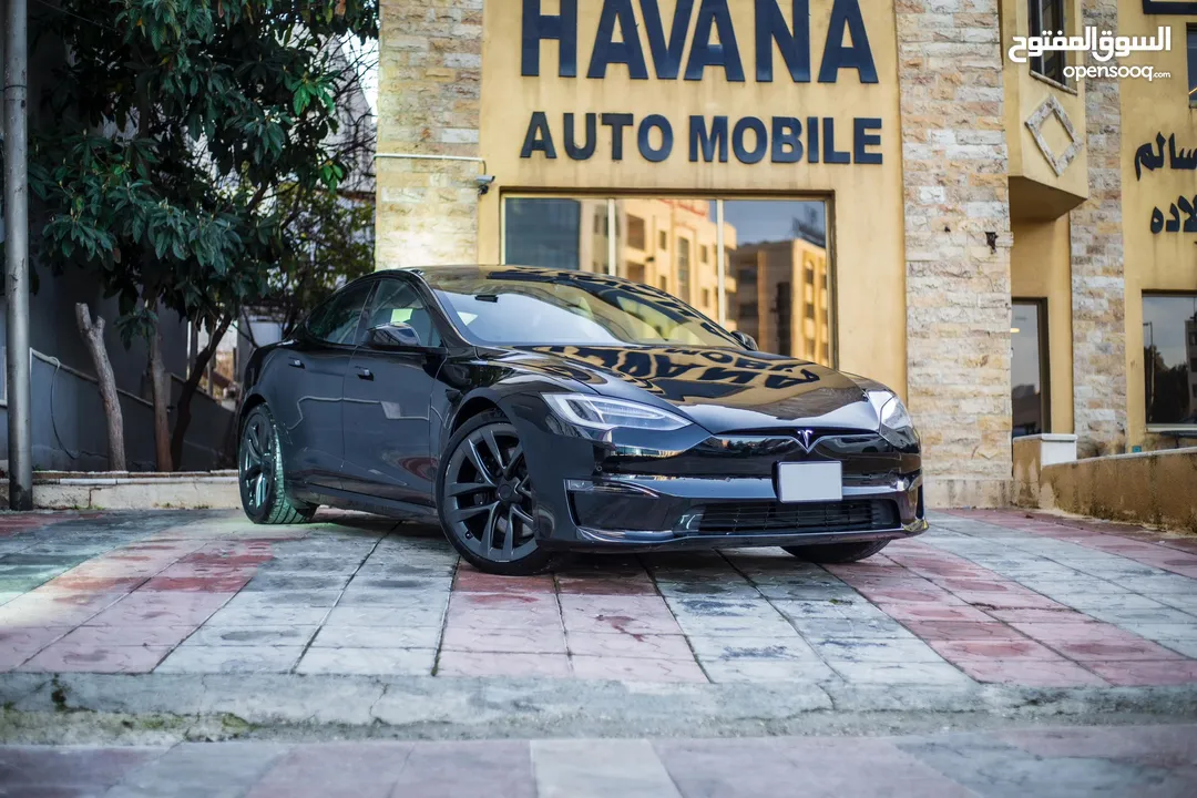 Tesla Model S-PLAID 1020hp مديل 2021 بحاله الوكاله من الداخل والخارج