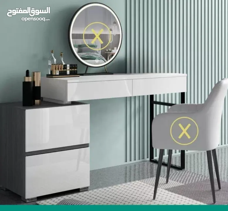 تسريحة مودرن مع خزانة جانبية – لمسة فخامة لغرفتك!  ترتيب وأناقة بمساحة مثالية  تصميم عصري بسيط، يض