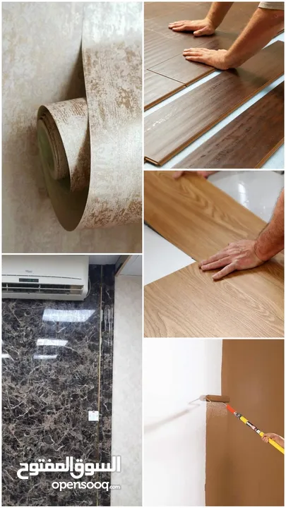 decoration.  Parquet, wallpaper, flooring and building painting