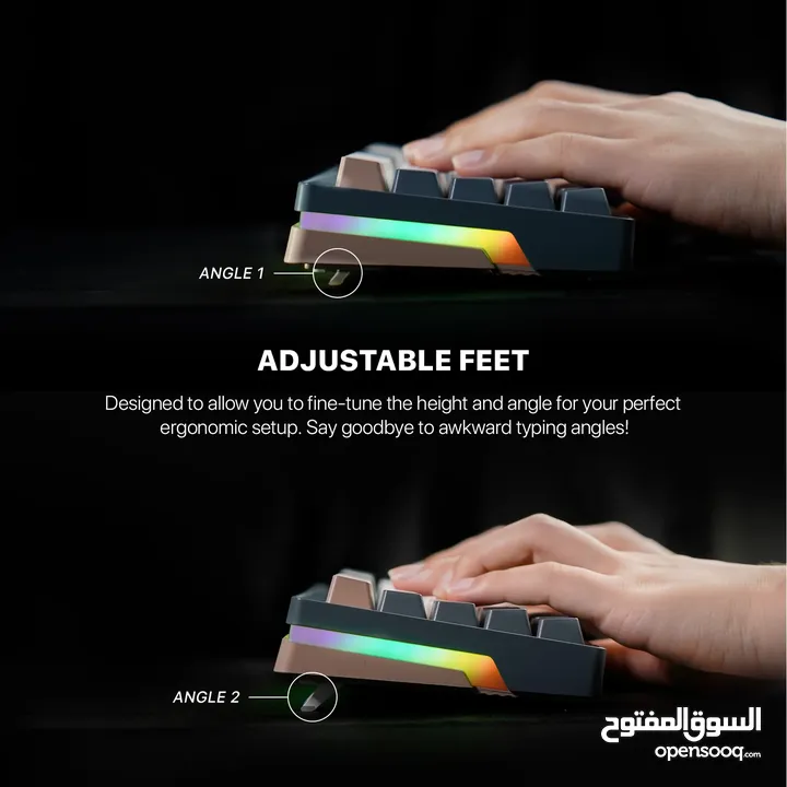 Fantech MK912 ATOM PRO63 RGB بلوتوث، لوحة مفاتيح الألعاب اللاسلكية ميركوري