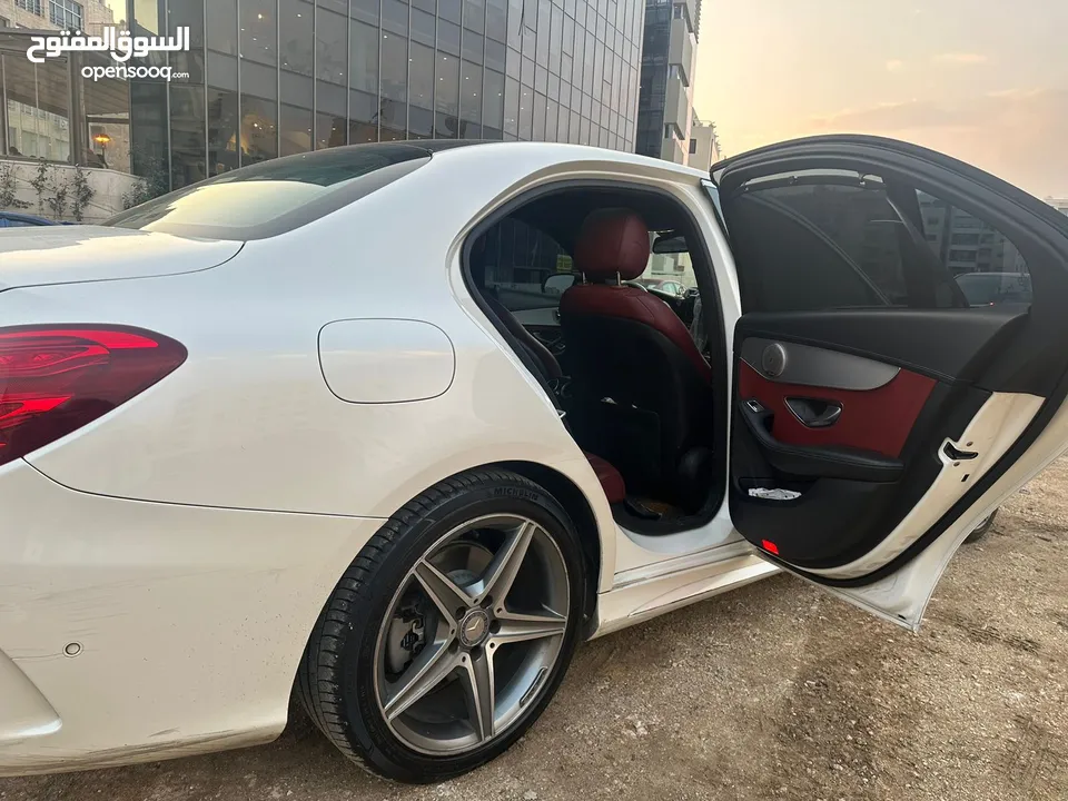 مرسيدس C 200 AMG للبيع كاش او اقساط بحالة الوكالة موديل 2015 محدثة 2020