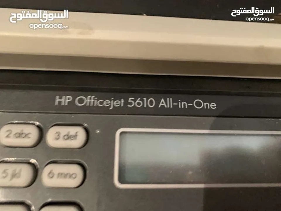 طابعة hp officejet 5610 all in one شوف الوصف الطابعة شبه جديدة استعمال بسيط جدا