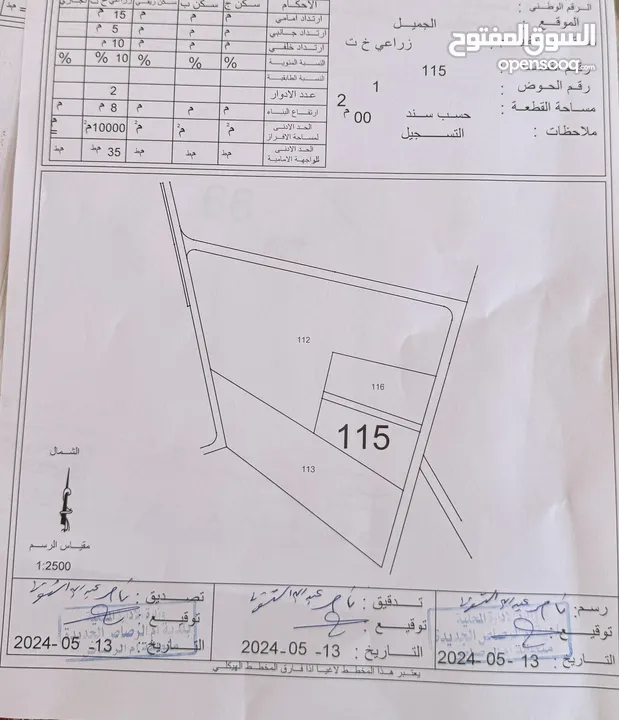 3 دونمات و 400 متر من اراضي جنوب عمان قضاء ام الرصاص قريه الجميل