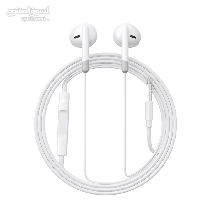 JR-EW01 Wired Series Half In-Ear Wired Earphones-White