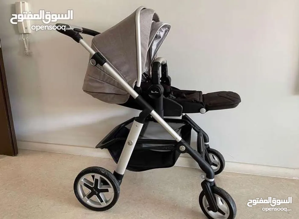 عربانة اطفال  silver cross stroller و حمالة مذركير