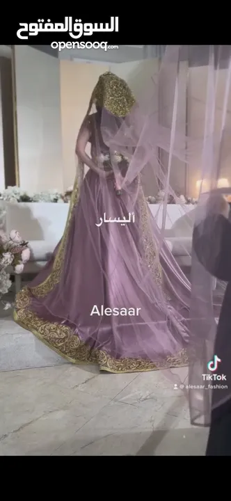 فستان عروس خليجي تطريز يدوي
