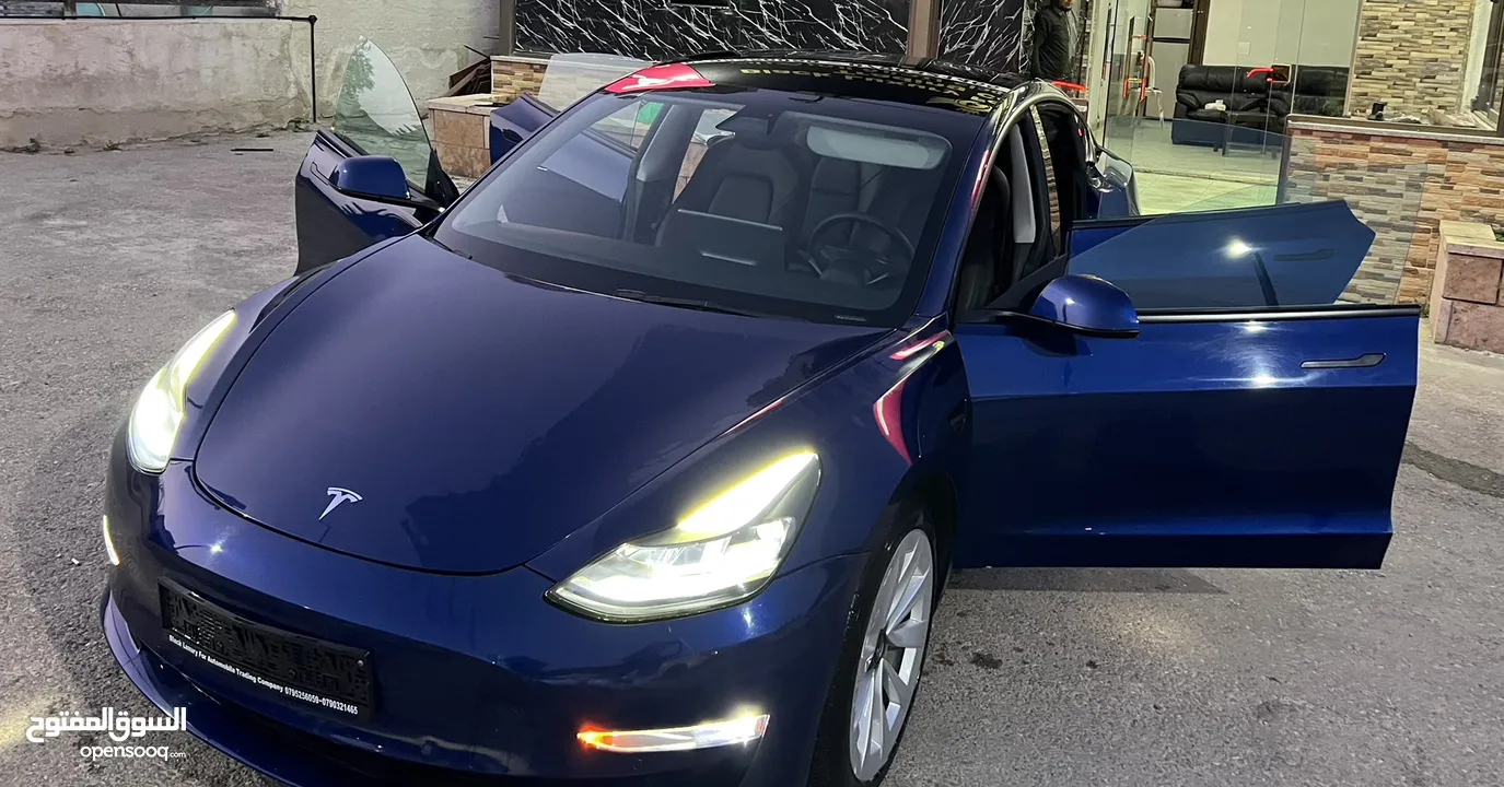 Tesla 3 (Zero) long range dual  اقساط دفعة اولى 15الف واقساط من راسي لراسك motors autscore A