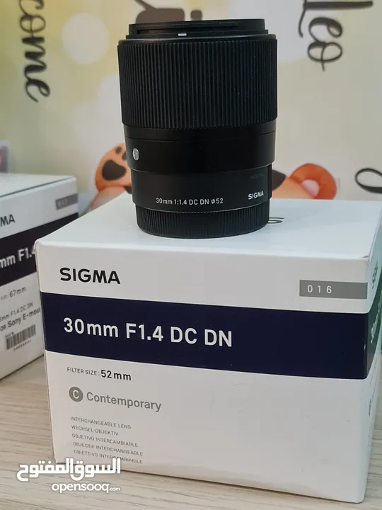 عدسات سوني و سيجما Sony Lens 85mm F1.8, Sigma 16mm & 30mm F1.4