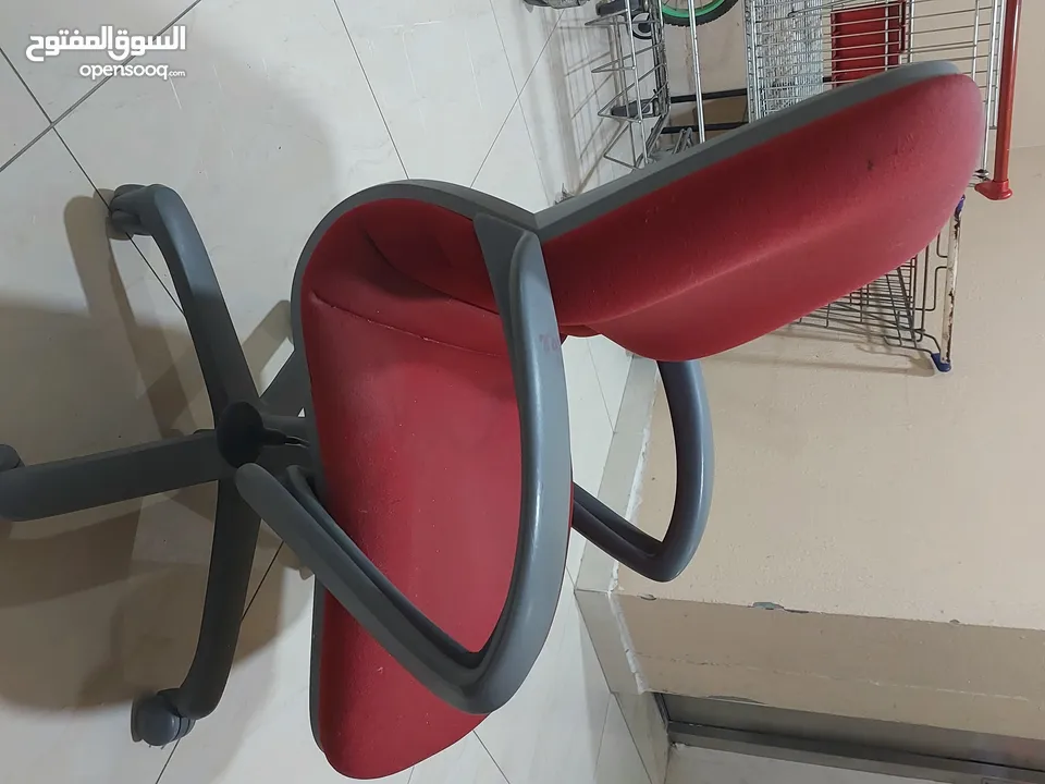 FOR SALE: Red Table Chair/Rolling Chair- 7KD