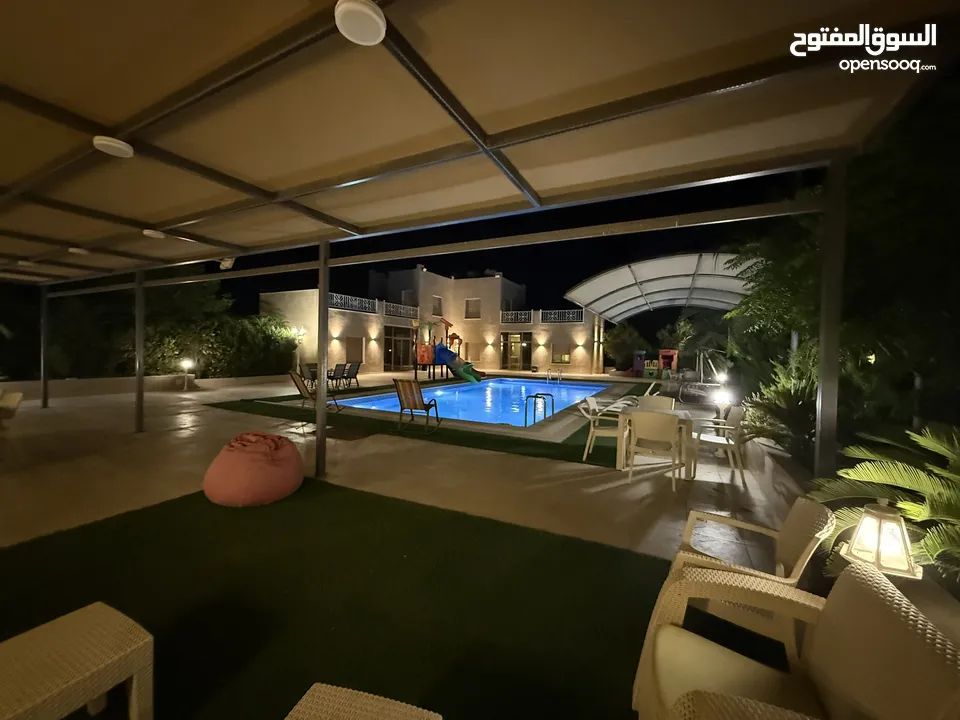 مزرعة نخيل مجهول مثمر ومنتج  + شاليه مودرن للبيع بأجمل مناطق الغور بالقرب من سد الكرامة 60 ك من عمان
