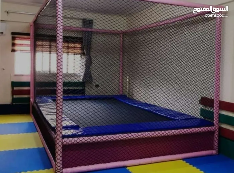 جميع قطع غيار ترامبولين شبك و ارضية و واقي زمبرك وزمبركات وحديد.