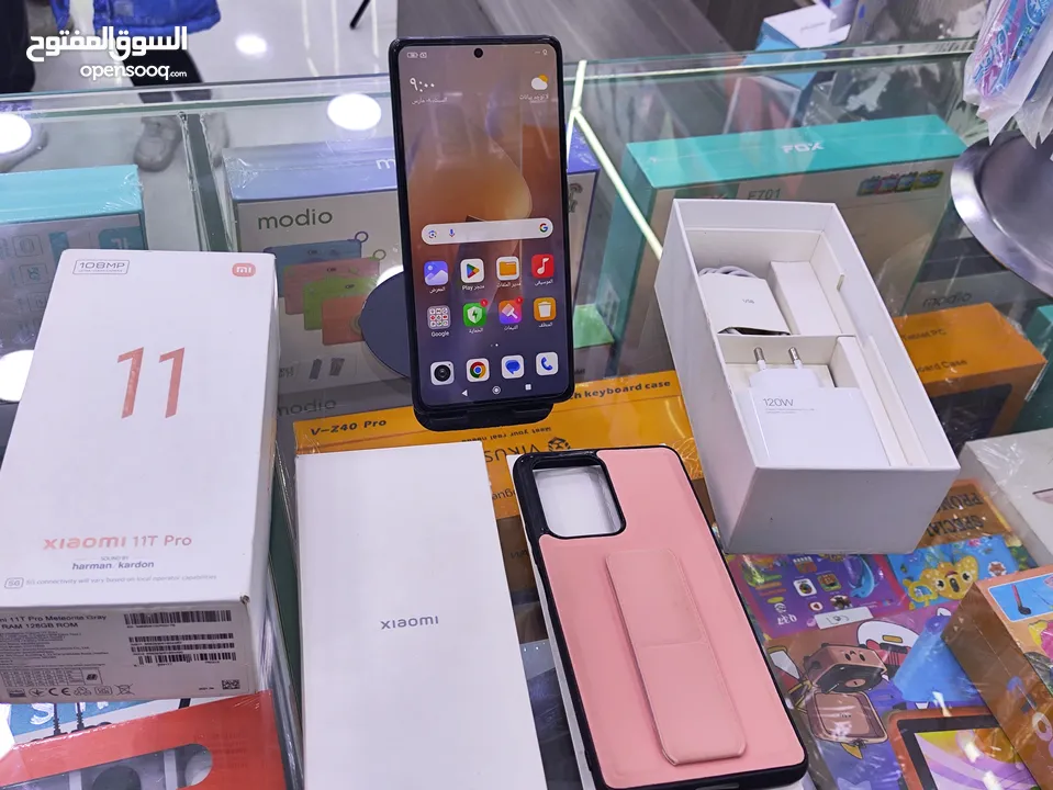 جهاز وكالة شاومي 11T pro 5G اغراضة والكرتونه الاصلية جيجا 128 و 256. رام 16 يتوفر توصيل